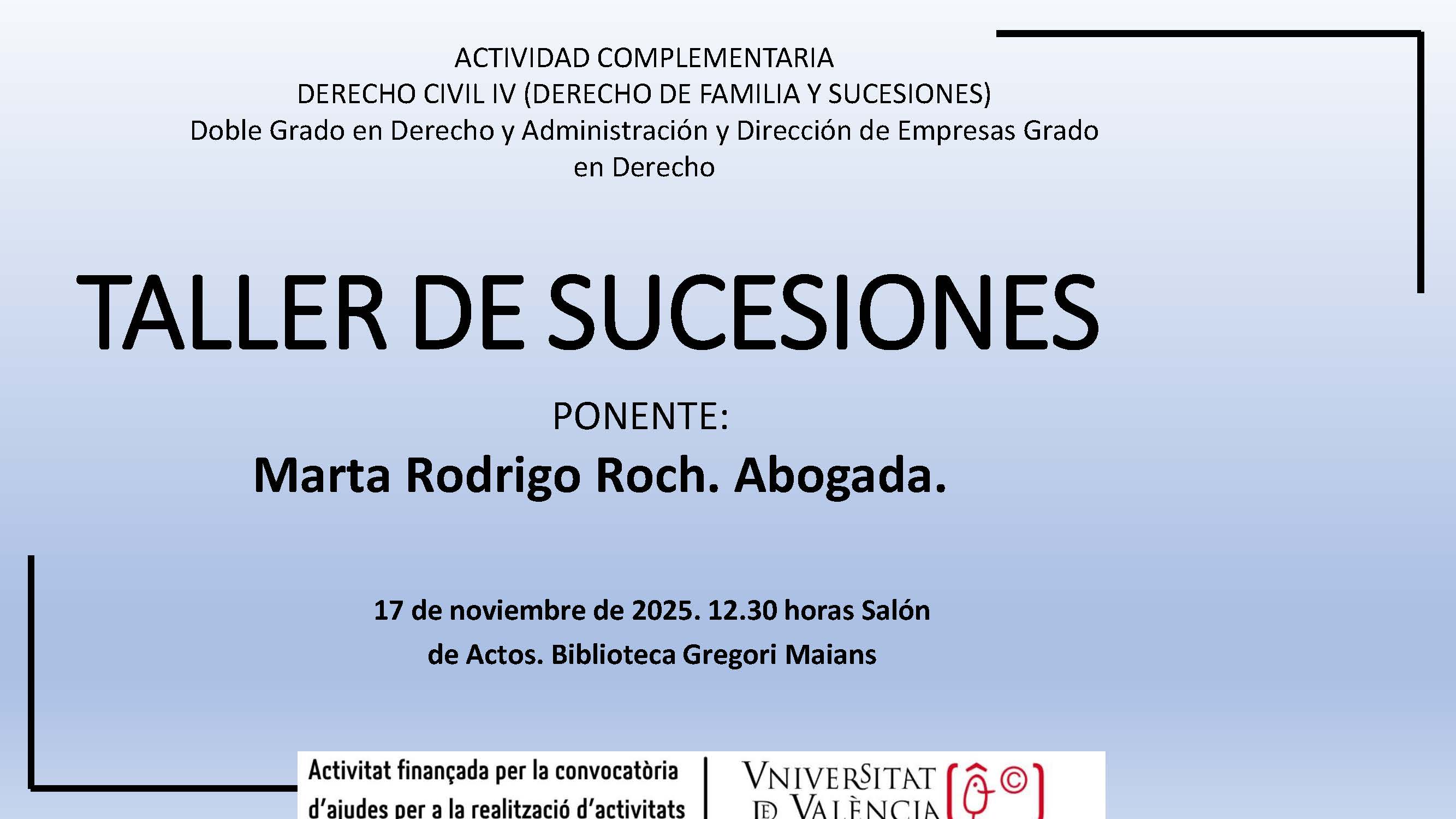 TALLER DE SUCESIONES